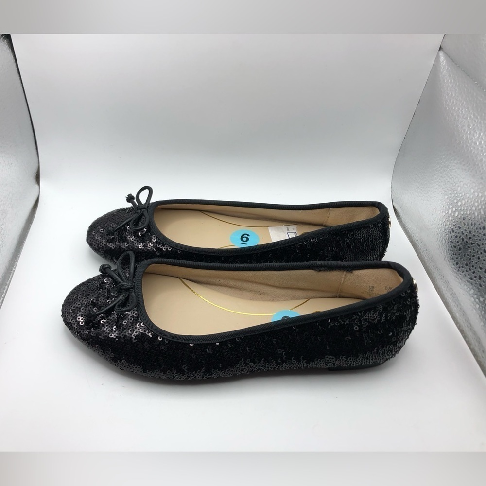 Circus by Sam Edelman Charlotte black sequin flats womens 6 wide